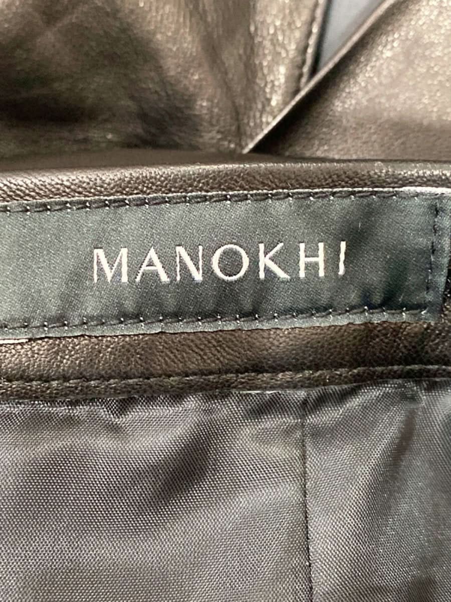 Manokhi Black Leather Skirt Size EU40 UK 12 - Reliked