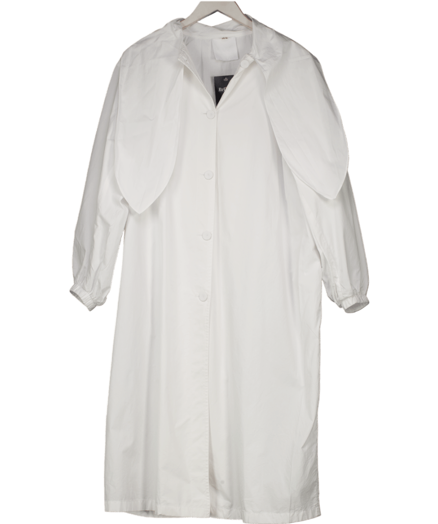 Mantu White Cotton Maxi Dress UK 12 - Reliked