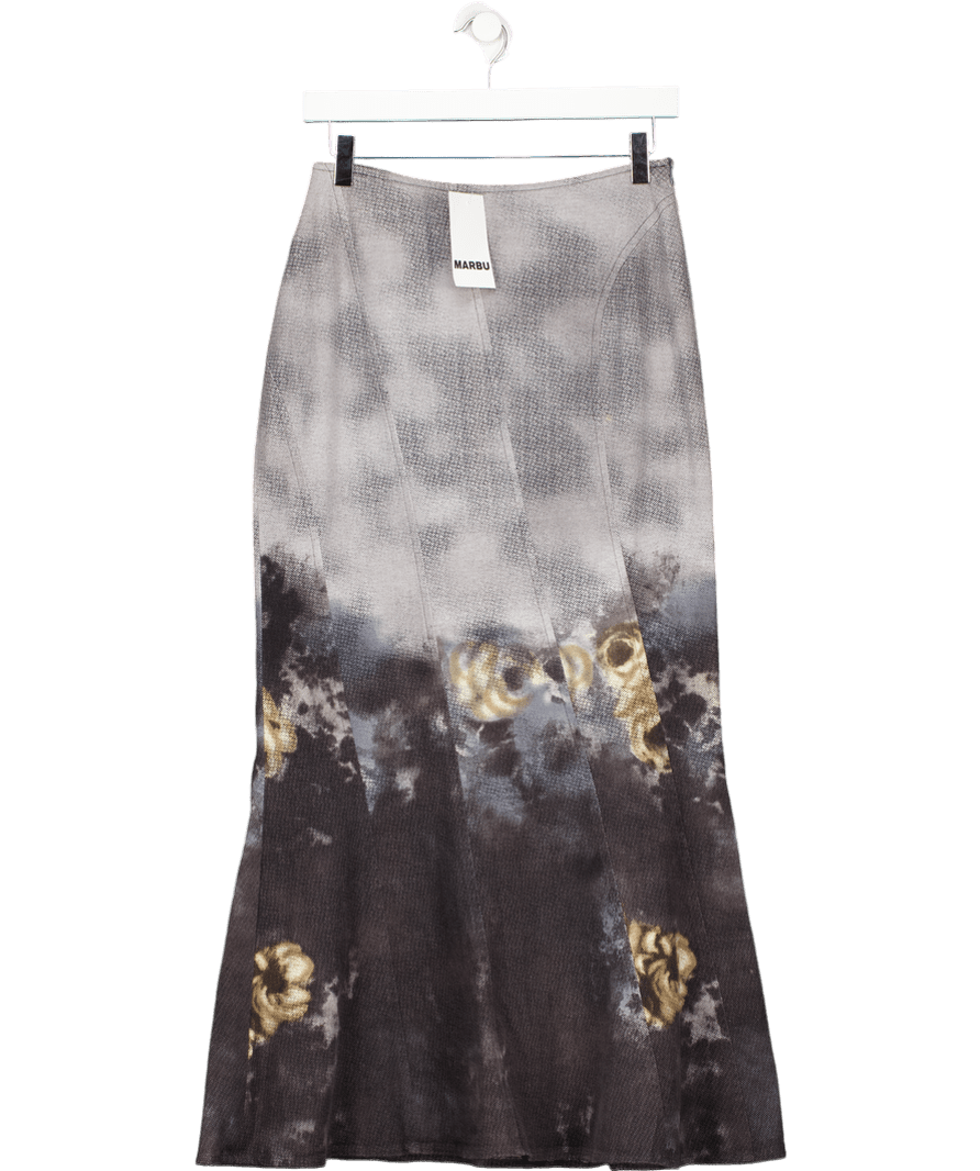 marbu Grey Verse Maxi Skirt UK S - Reliked