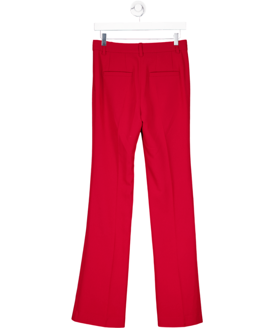 MARC CAIN Red Tailored Straight Leg Trousers UK 8 - Reliked