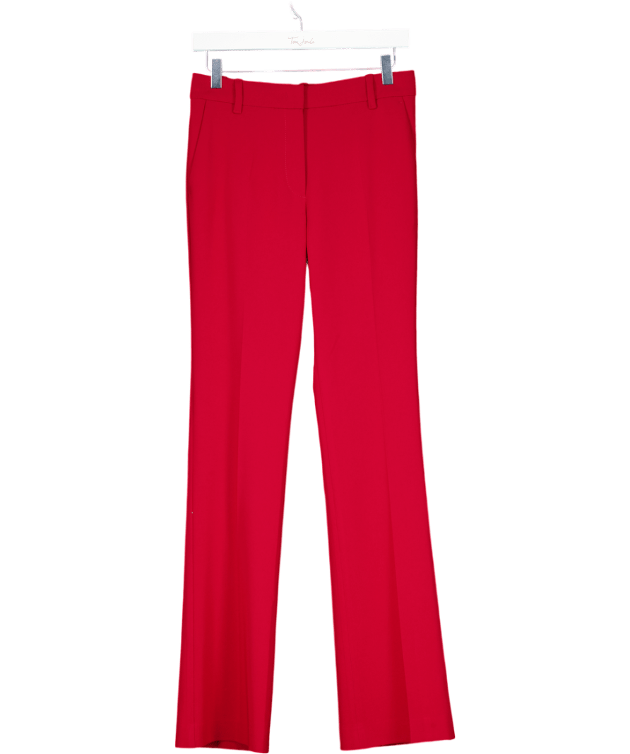 MARC CAIN Red Tailored Straight Leg Trousers UK 8 - Reliked