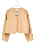Marcela London Beige Lana Cropped Wool Jacket Camel UK S/M - Reliked