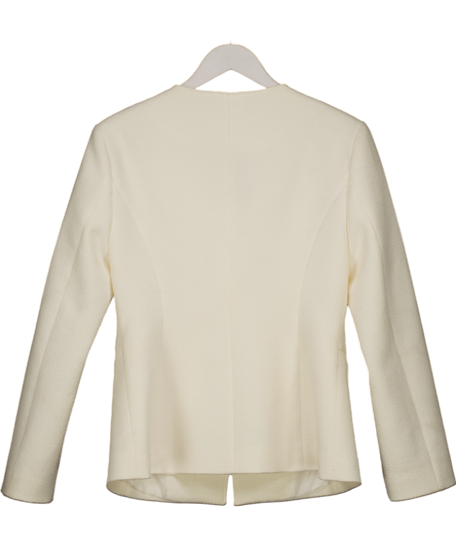 Marcela London Cream Enya Cinched Tweed Jacket Ivory UK S/M - Reliked