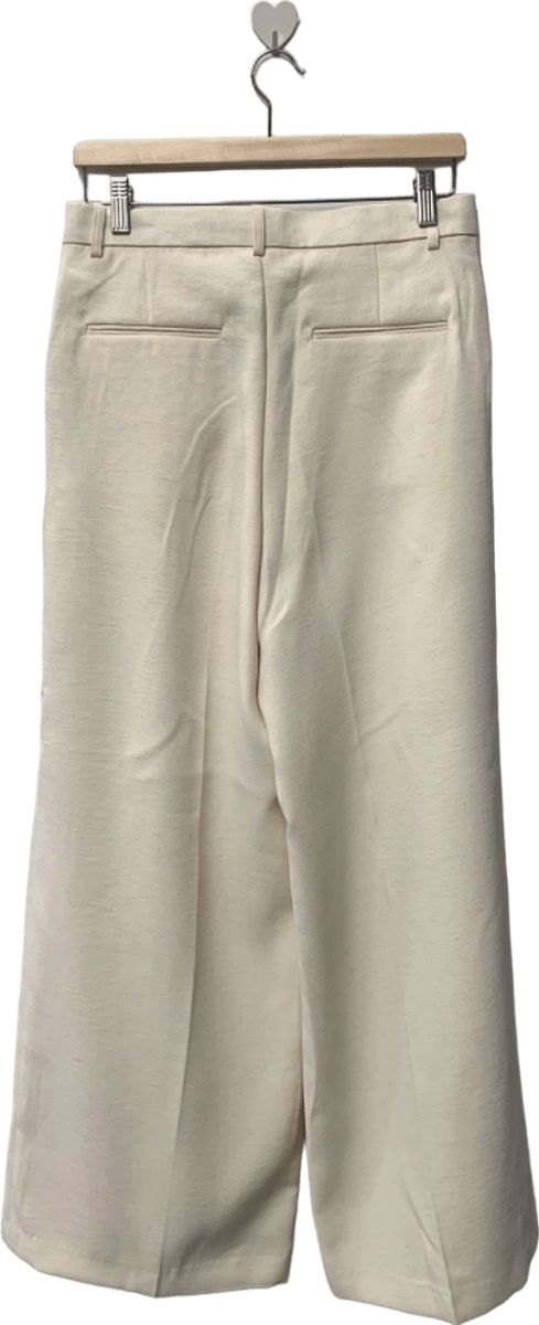 MARCÉLA London Cream Wide Leg Trousers UK 8 - Reliked