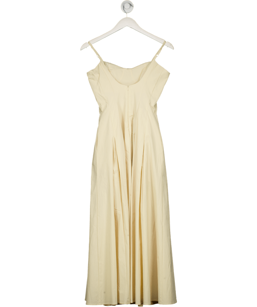 Marcela London Eloise Sweetheart Cotton Blend Dress Butter Yellow UK S/M - Reliked