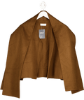 MARCELA LONDON Tol Wool Jacket With Scarf Chocolate Brown UK S/M - Reliked