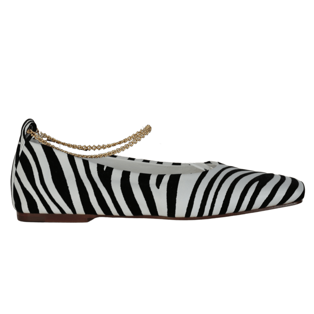 MARIA LUCA Black / White Zebra - print Augusta Ballerina UK 5 EU 38 👠 - Reliked
