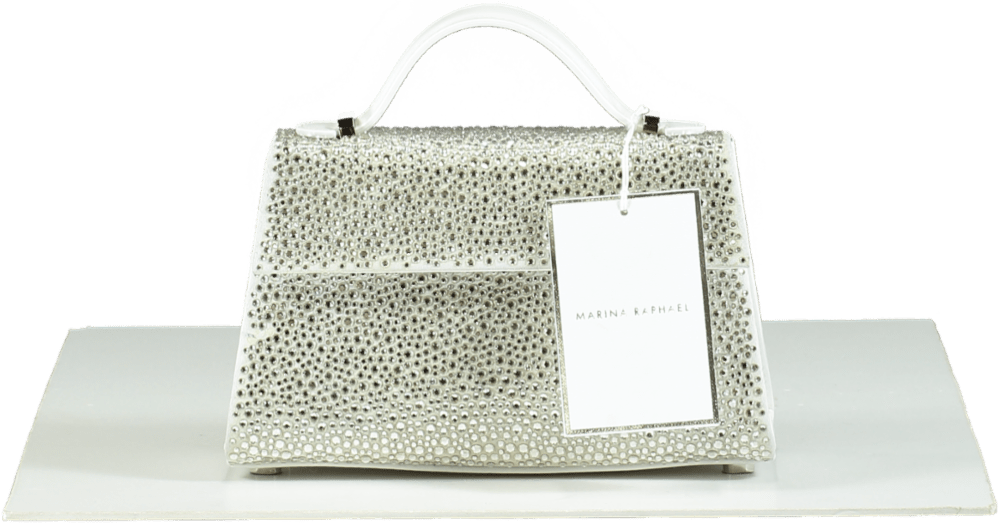Marina Raphael Silver Crystal Micro Stella Bag - Reliked