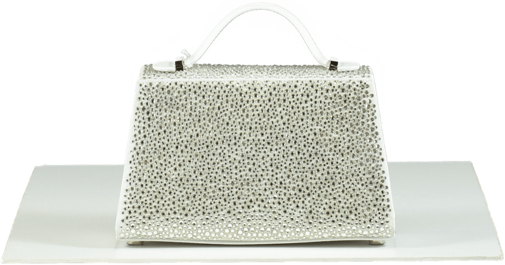 Marina Raphael Silver Crystal Micro Stella Bag - Reliked