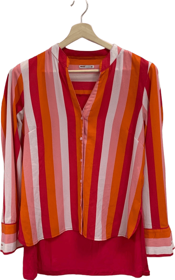 Marisa Multicoloured Striped Blouse UK 10 - Reliked