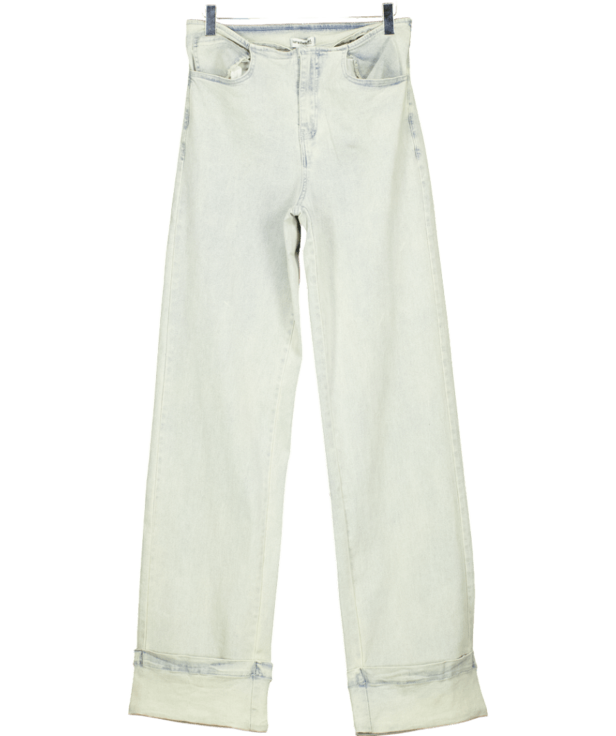Mars the Label Blue Acid Wash Wide Leg Jeans UK 8 - Reliked