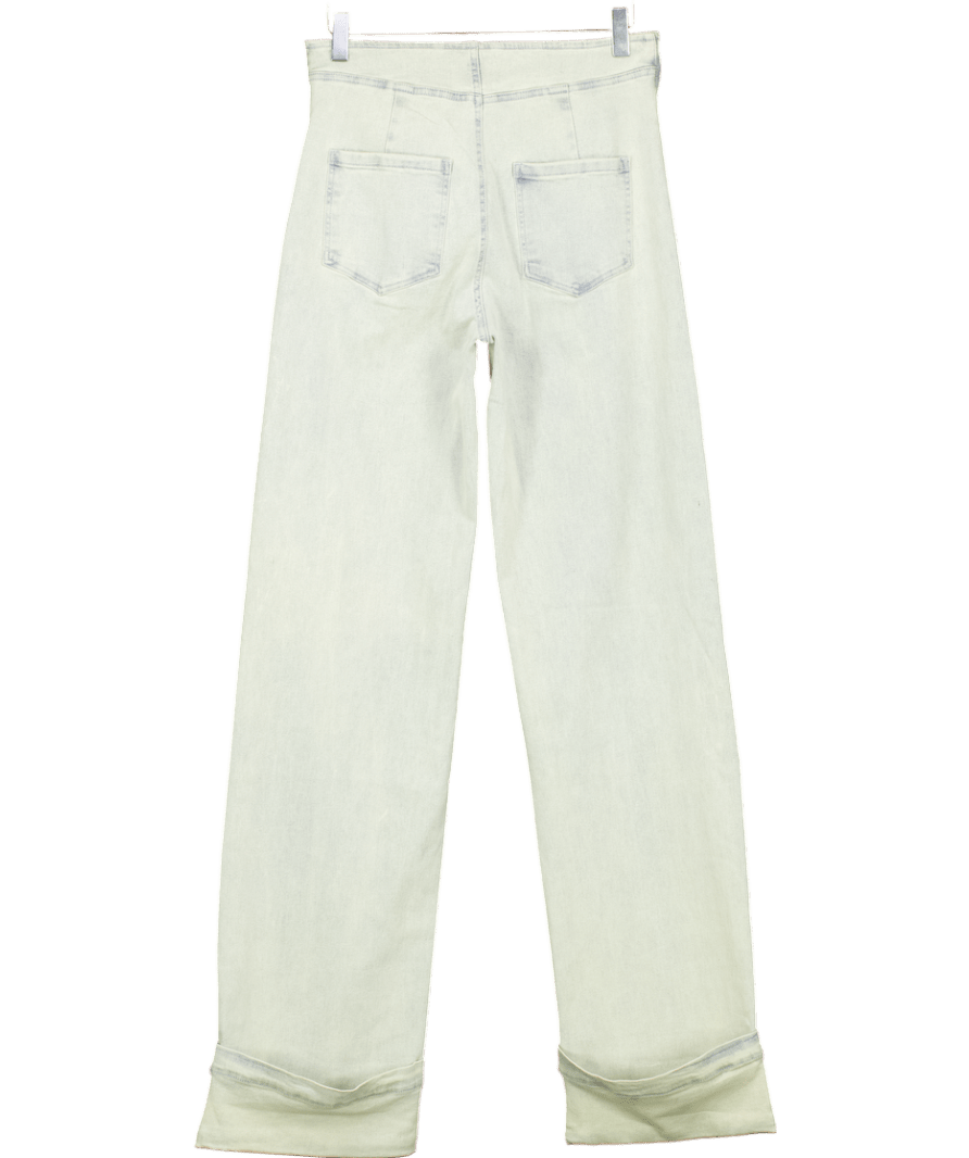 Mars the Label Blue Acid Wash Wide Leg Jeans UK 8 - Reliked