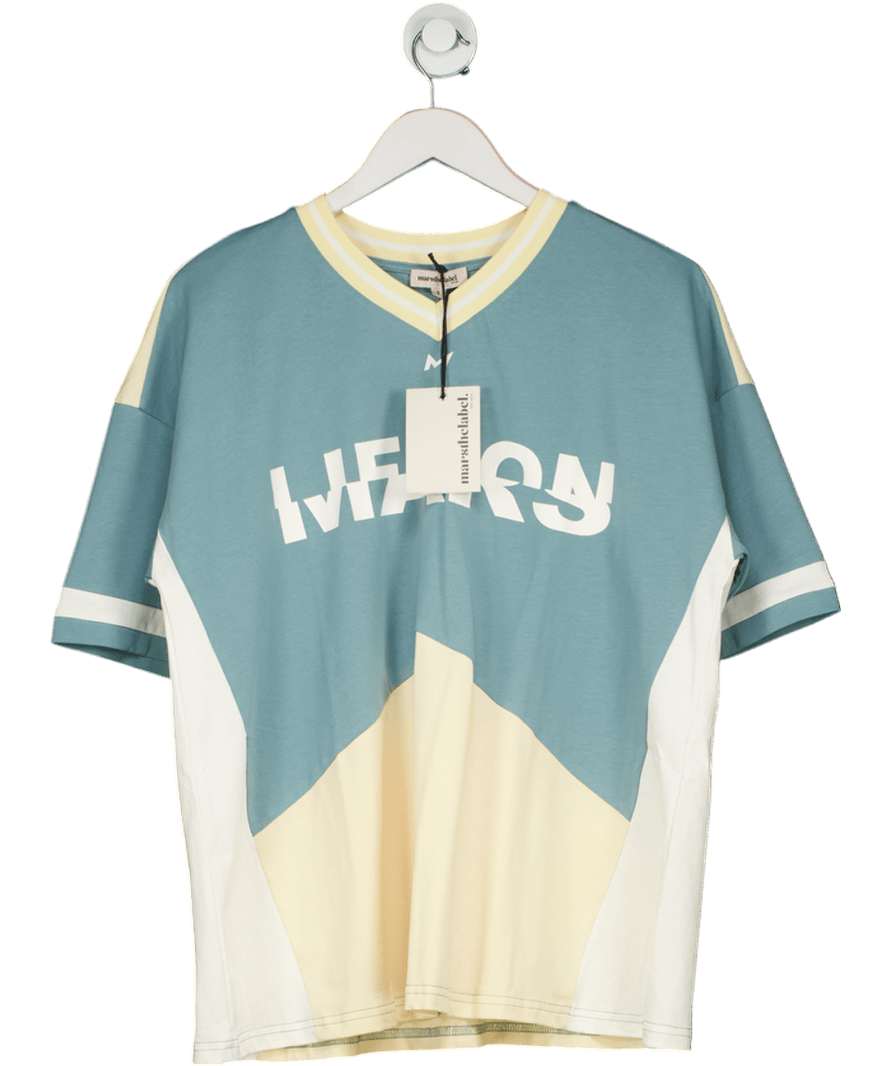 Mars the Label Blue The Tate Short Sleeve Jersey - Blue/yellow UK S - Reliked