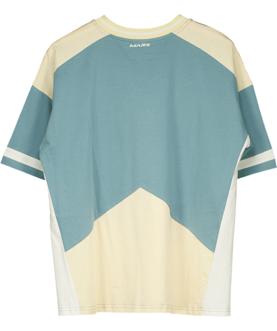 Mars the Label Blue The Tate Short Sleeve Jersey - Blue/yellow UK S - Reliked