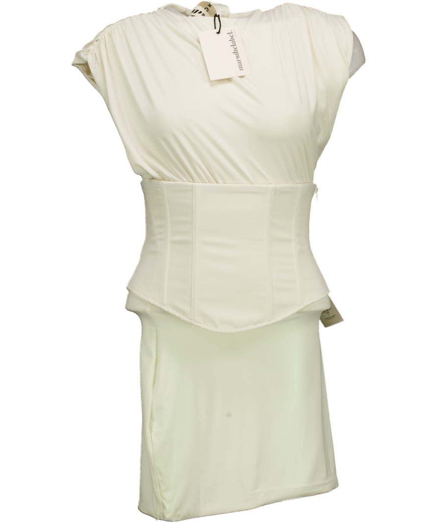 Mars the Label Cream The Sandra Mini Dress In Cream. UK 8 - Reliked
