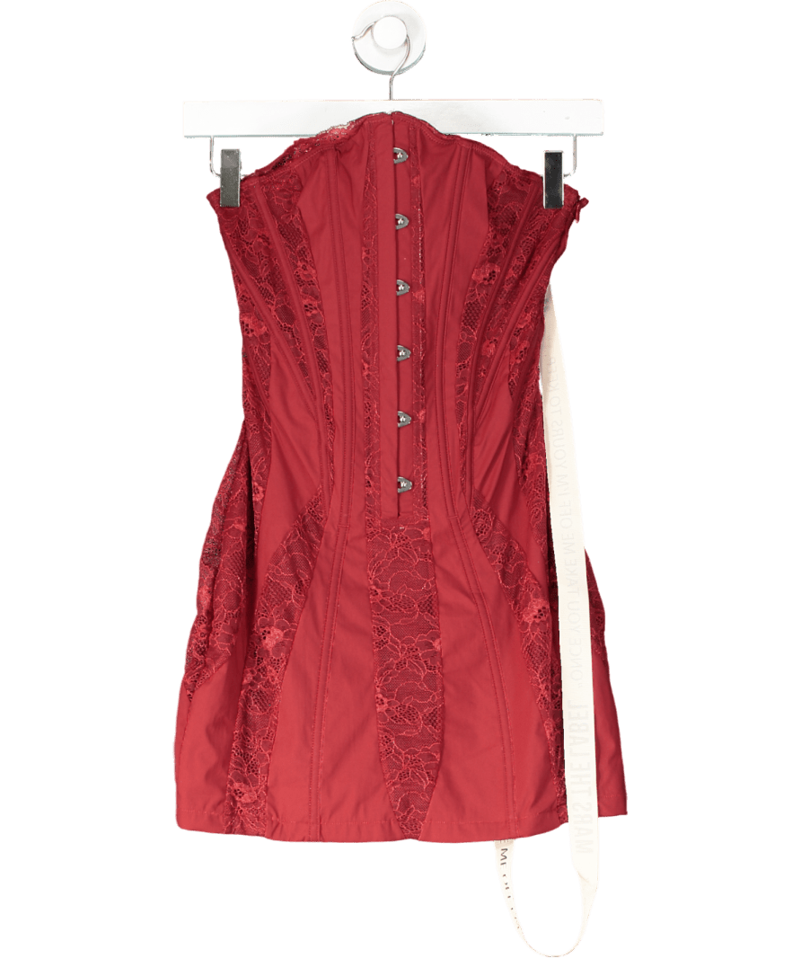 Mars the Label Red The Lace Clasp Mini Dress UK 8 - Reliked