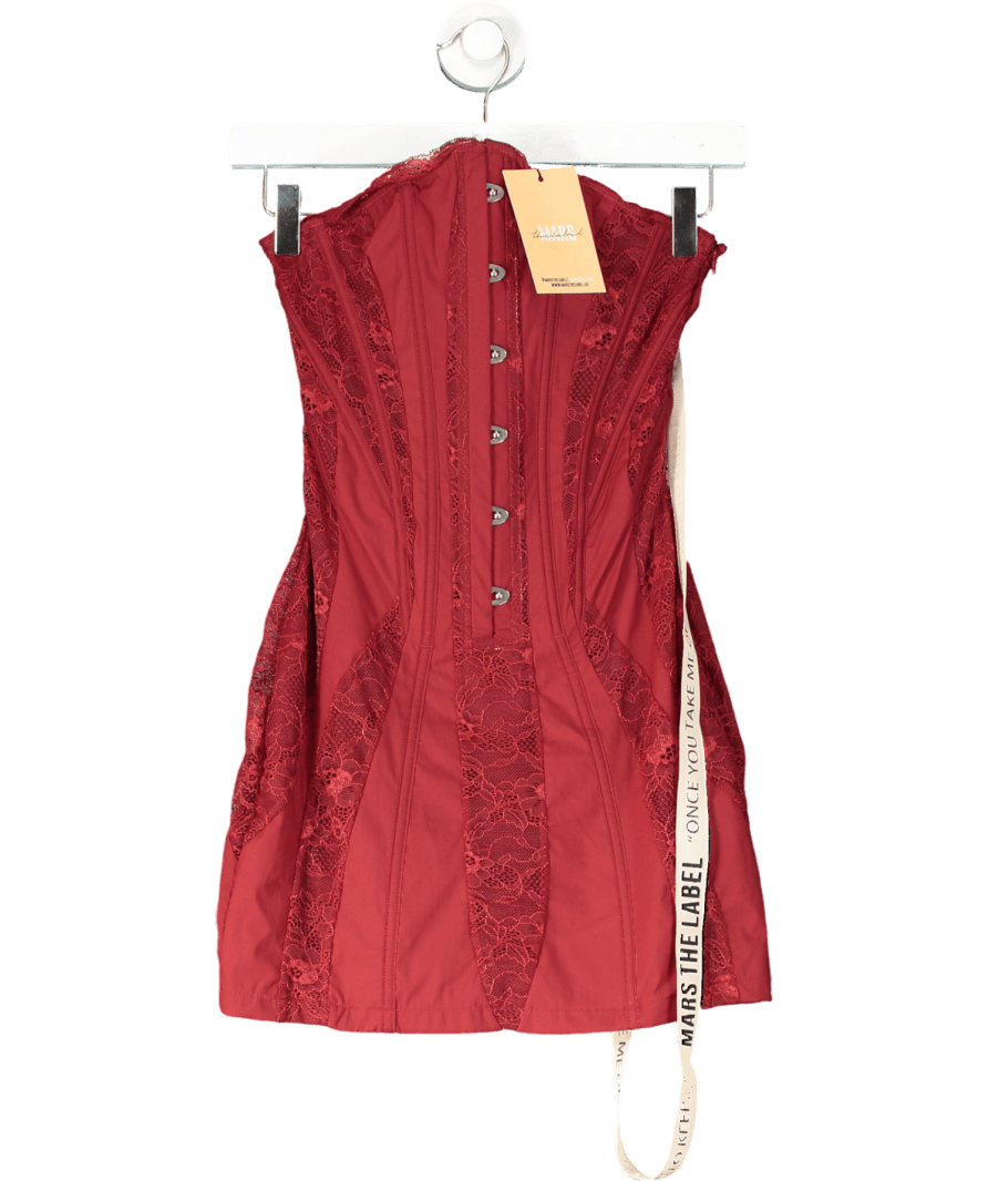 Mars the Label Red The Lace Clasp Mini Dress UK 8 - Reliked