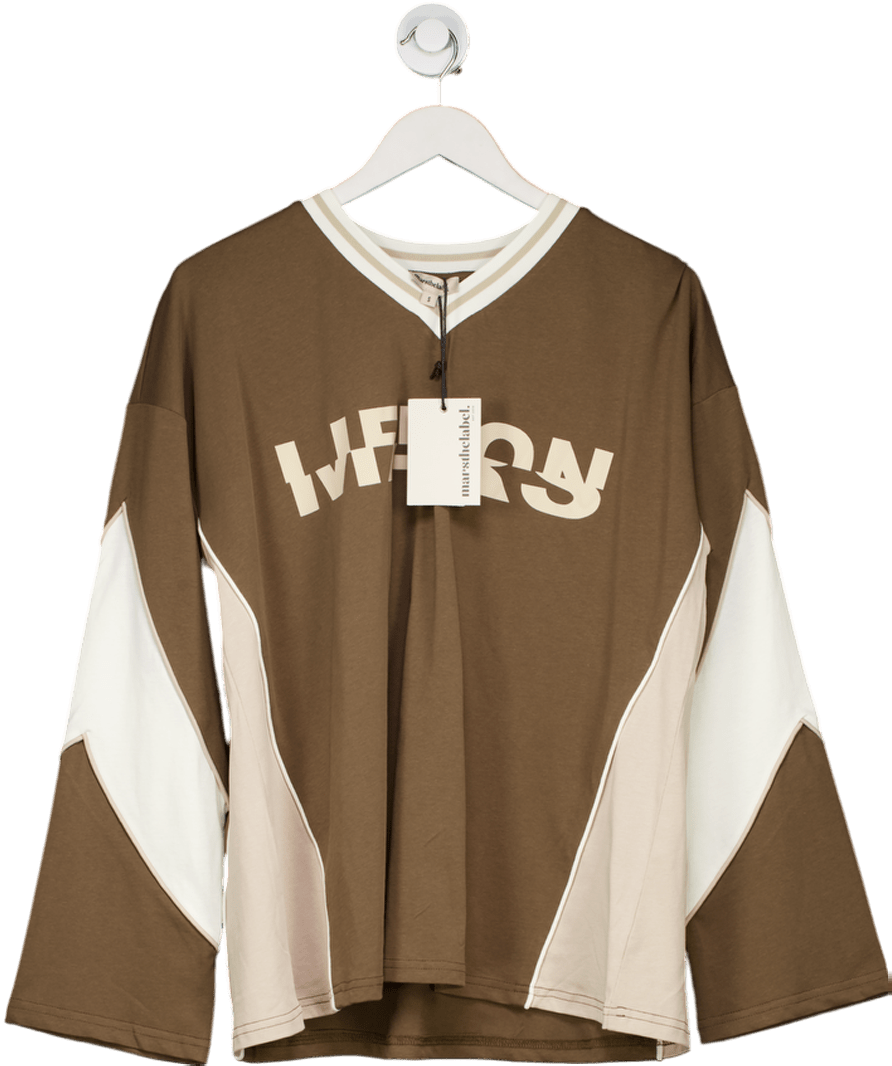 Mars the Label The Tate Long Sleeve Jersey - Brown UK S - Reliked