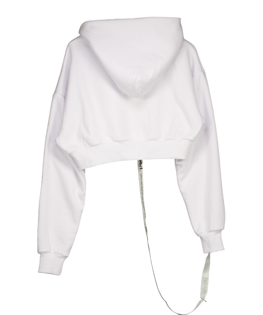 Mars the Label White Classic Zipped Hoodie UK S - Reliked