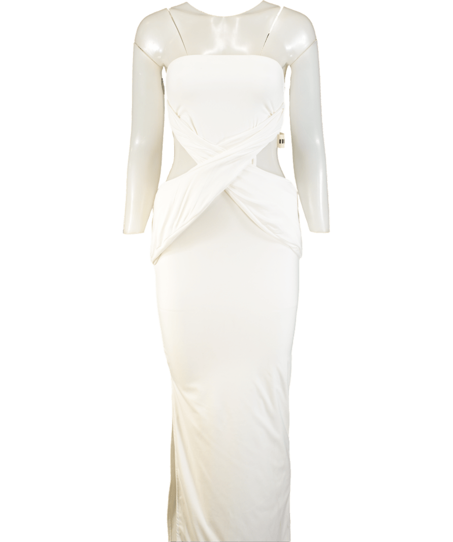 Mars the Label White The Sade Maxi Dress UK 8 - Reliked