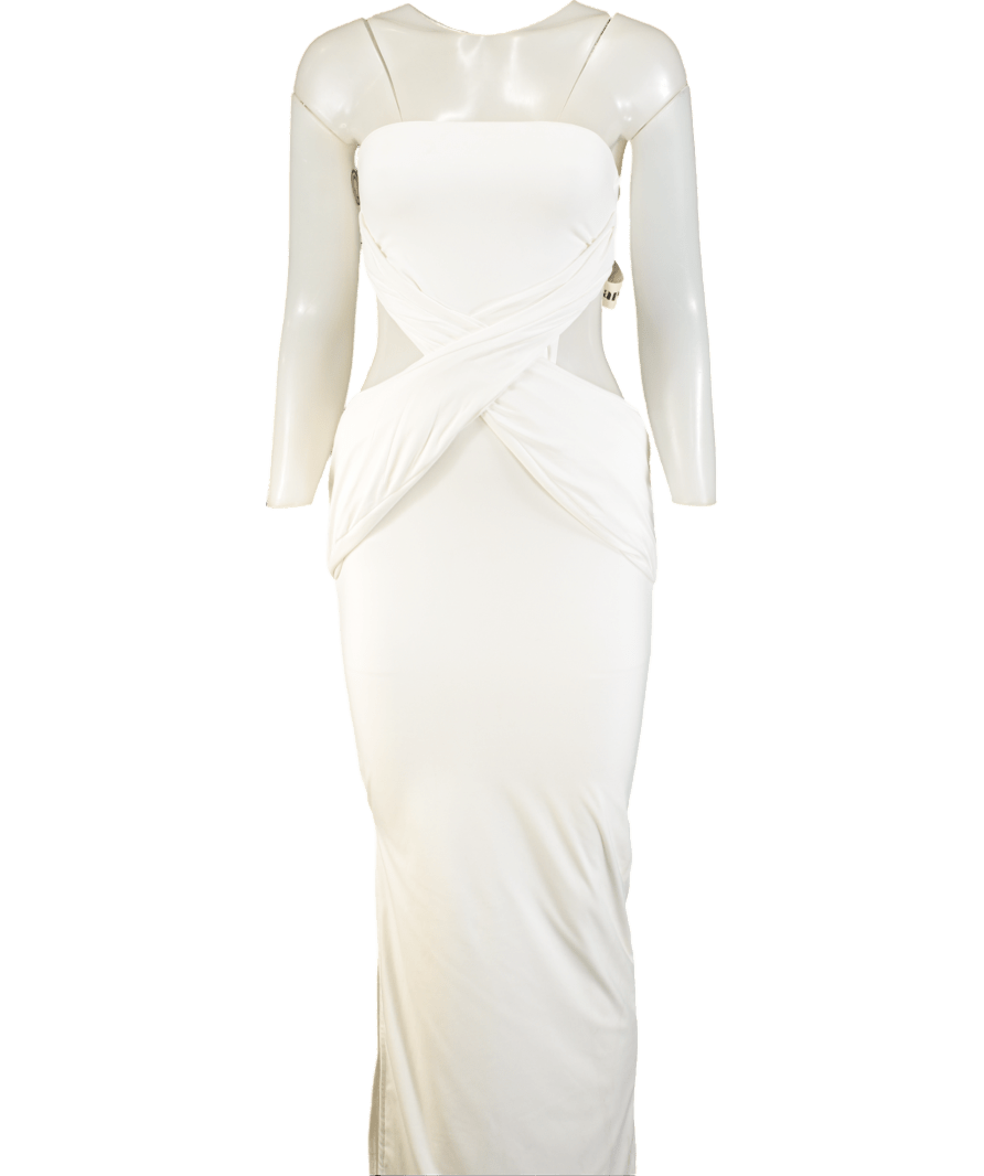 Mars the Label White The Sade Maxi Dress UK 8 - Reliked