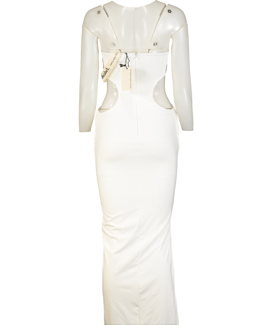 Mars the Label White The Sade Maxi Dress UK 8 - Reliked