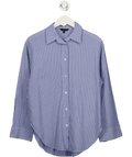 Massimo Dutti Blue Striped Cotton Blend Shirt UK S - Reliked