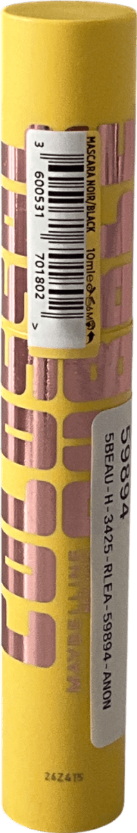 Maybelline Colossal Bubble Washable Mascara Black 10ml - Reliked