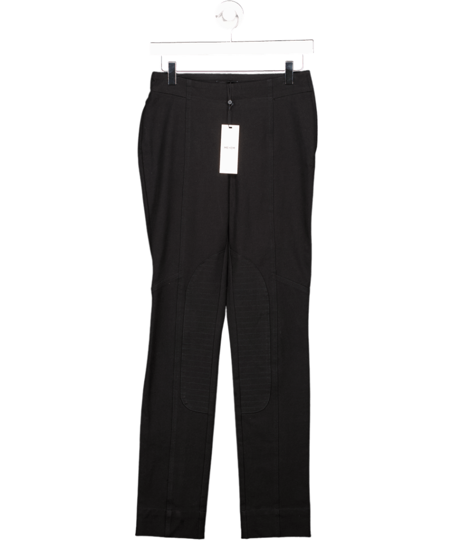 ME + EM Black Viscose/cotton Blend Biker Skinny Trousers W26 - Reliked