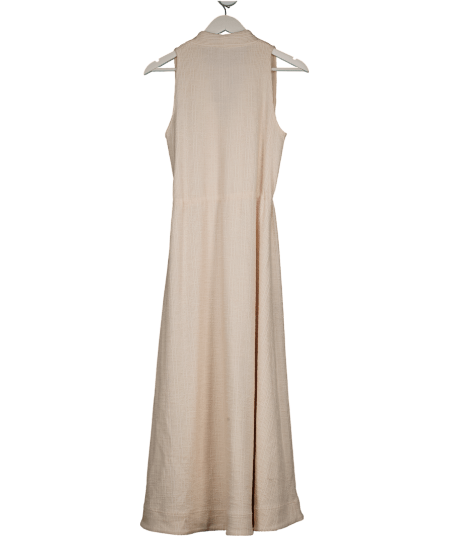 ME + EM Cream Natural Me+em Textured Drawstring Maxi Dress UK 6 - Reliked