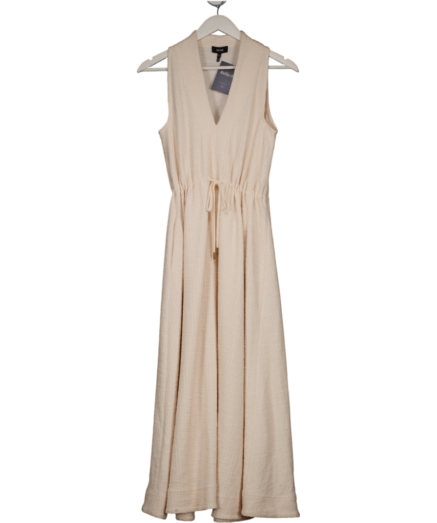 ME + EM Cream Natural Me+em Textured Drawstring Maxi Dress UK 6 - Reliked