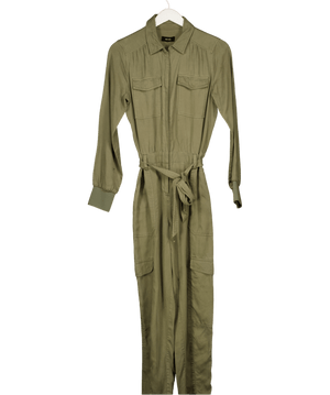 ME + EM Green Super Soft Utility Jumpsuit UK S