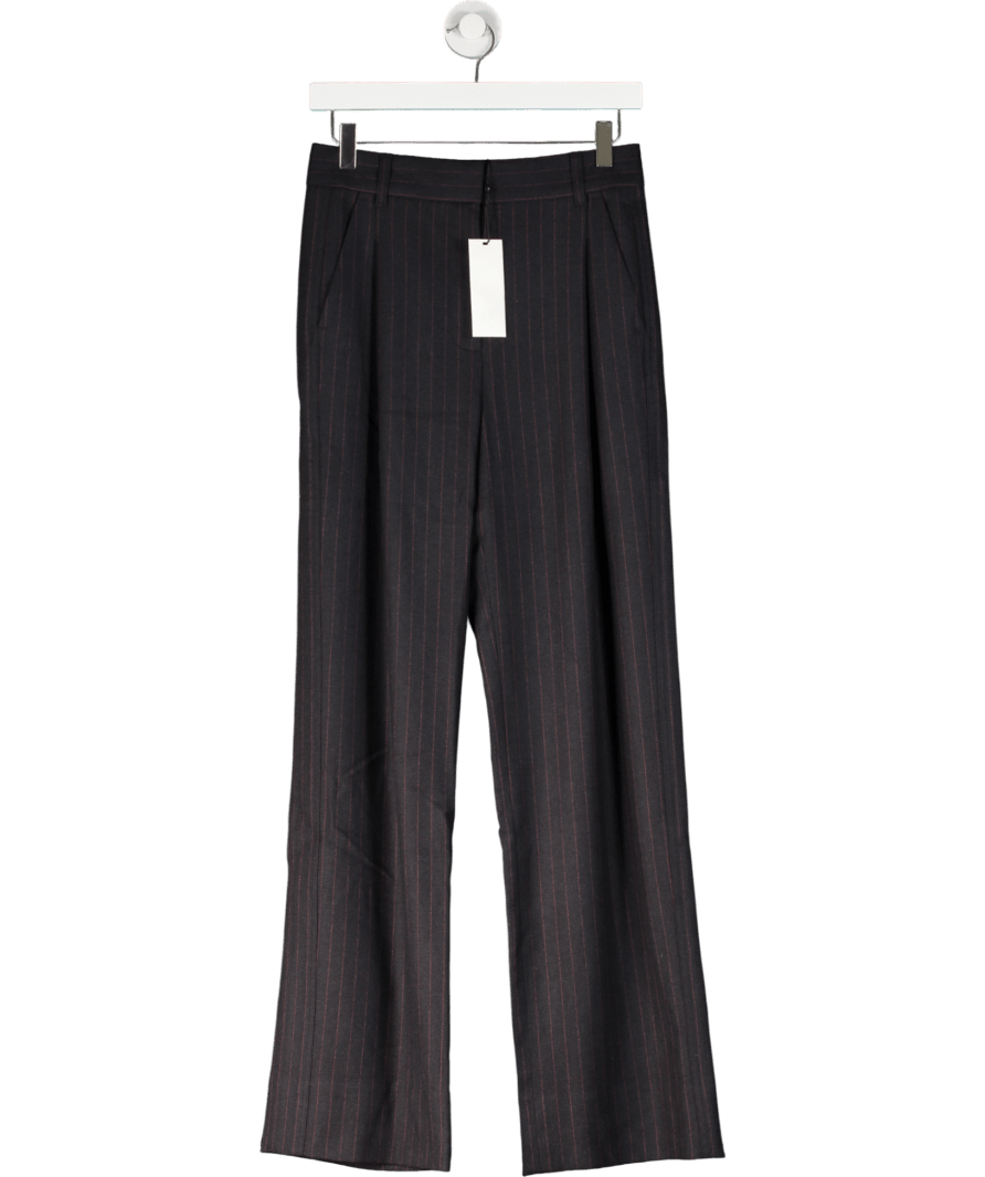 ME + EM Navy Blue Flannel Pinstripe Trouser UK 8 - Reliked