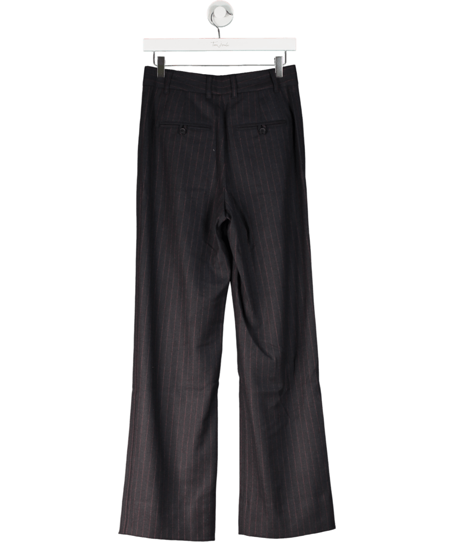 ME + EM Navy Blue Flannel Pinstripe Trouser UK 8 - Reliked