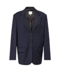 ME + EM Navy Blue Wool Blend Icon Oversized Blazer UK 12