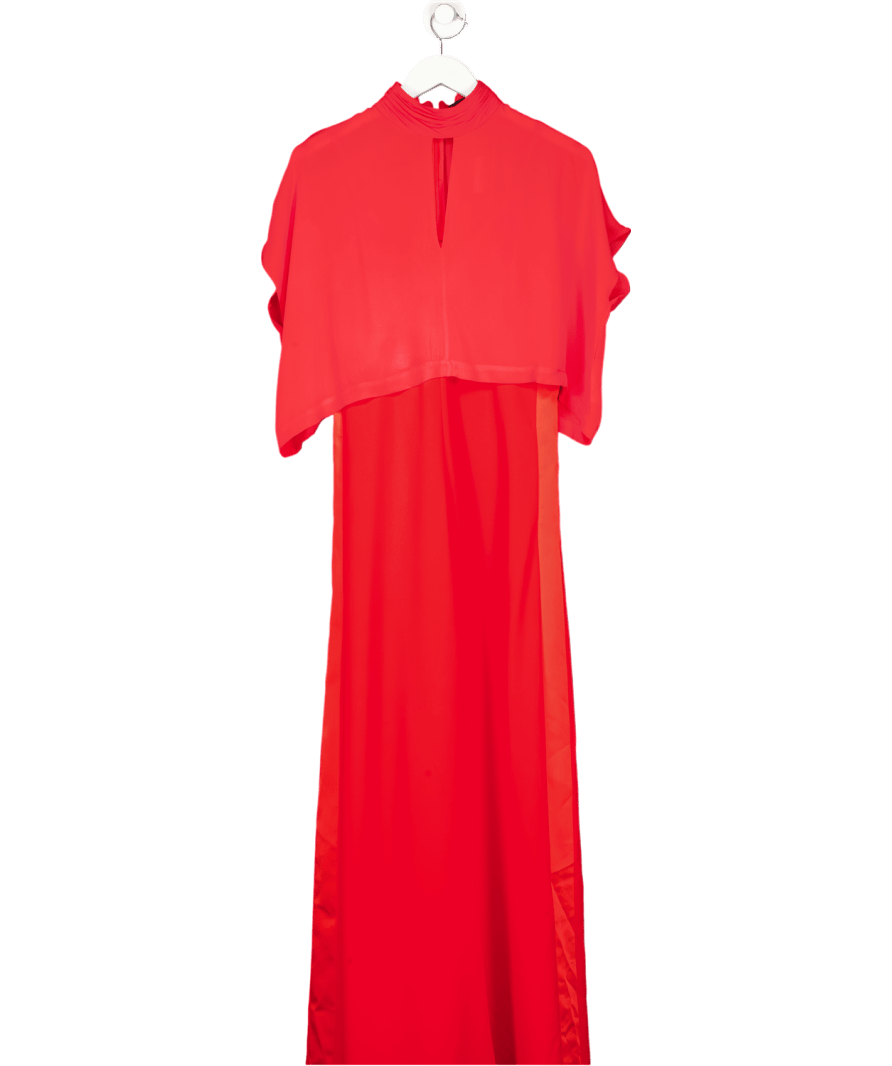 ME + EM Red 2 - piece Silk & Satin Crepe Wide Leg Jumpsuit + Silk Top UK 8 - Reliked