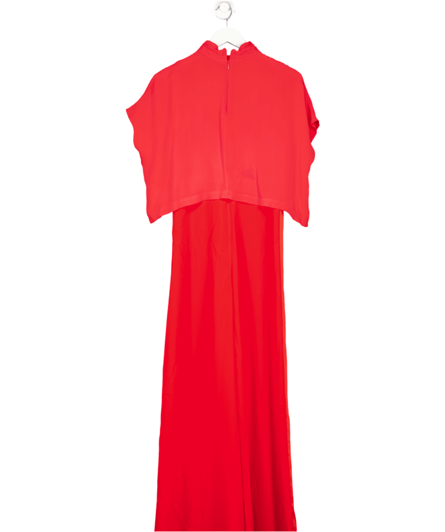 ME + EM Red 2 - piece Silk & Satin Crepe Wide Leg Jumpsuit + Silk Top UK 8 - Reliked