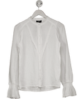 ME + EM White Lace Trim 100% Cotton Blouse UK 6 - Reliked