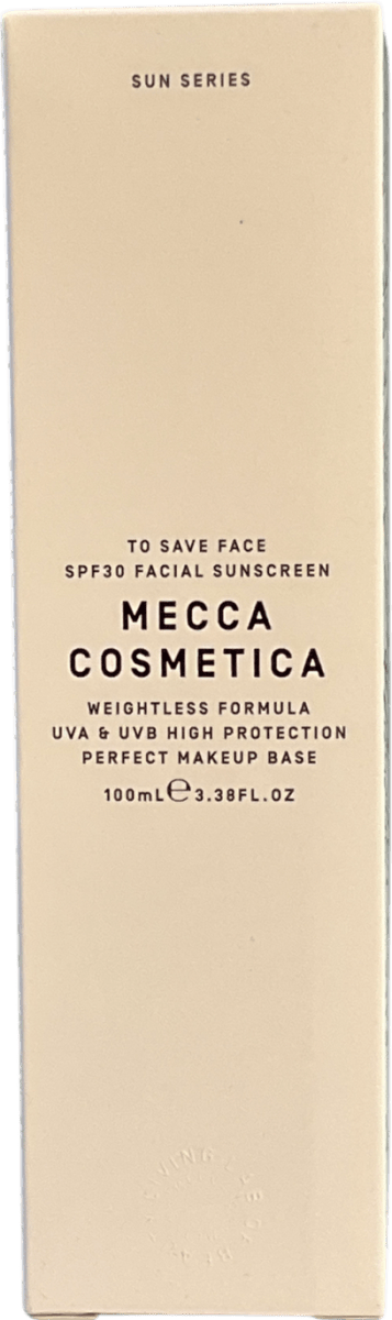 mecca To Save Face Spf30 Facial Sunscreen 100ml - Reliked