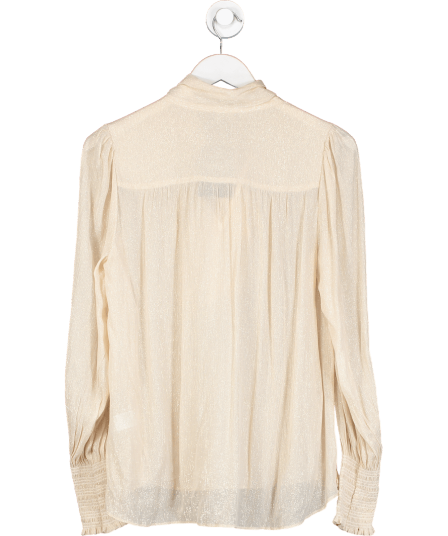 ME+EM Beige Pussybow Blouse UK 6 - Reliked