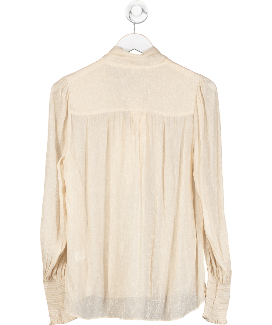 ME+EM Beige Pussybow Blouse UK 6 - Reliked