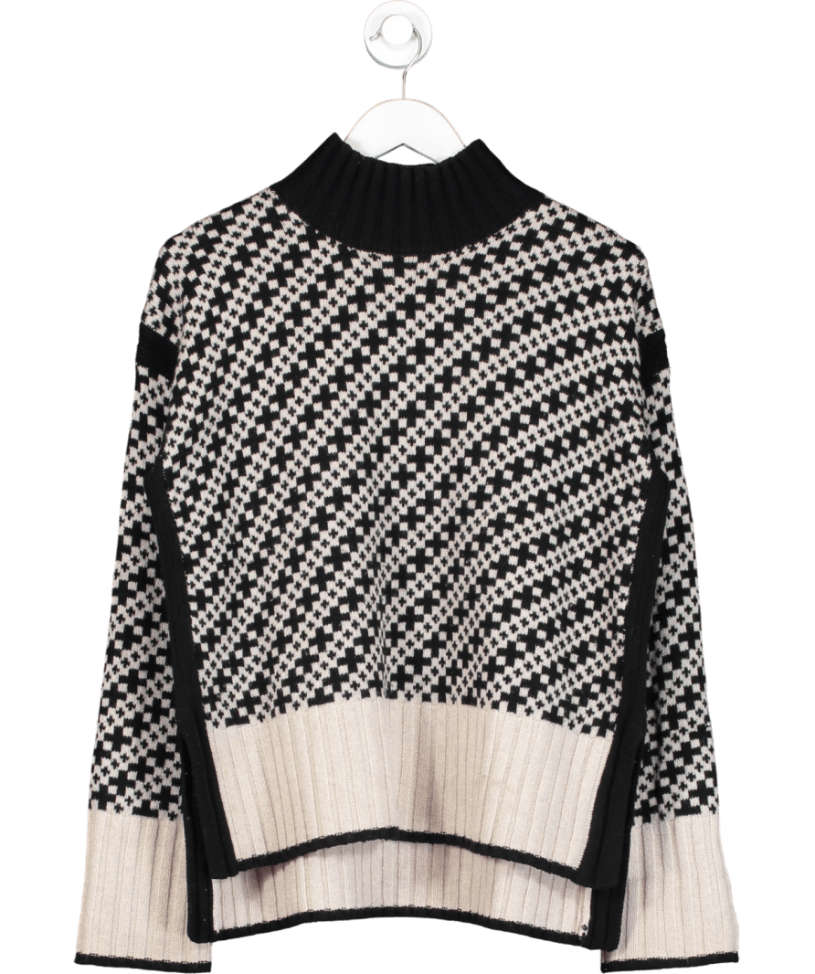ME+EM Black Monochrome Wool Jumper UK S - Reliked