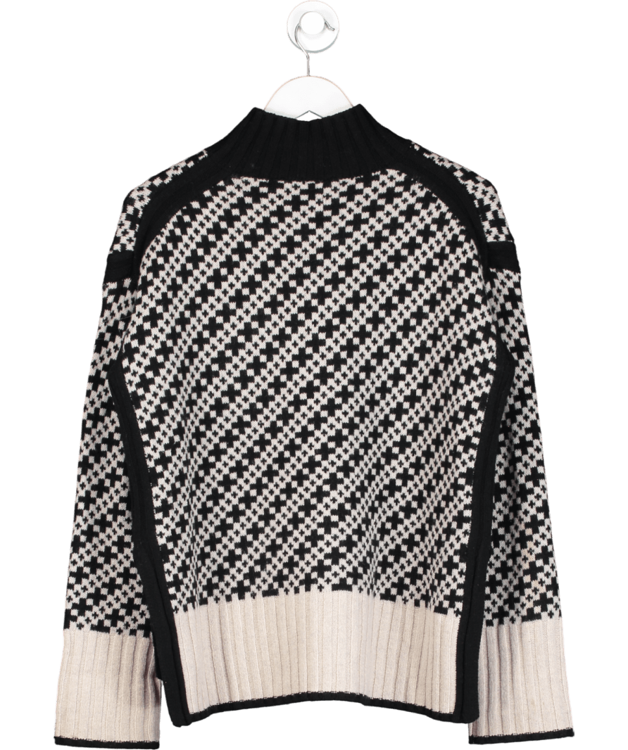 ME+EM Black Monochrome Wool Jumper UK S - Reliked