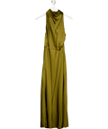 ME+EM Green Silk Draped Halterneck Maxi Dress UK 8 - Reliked