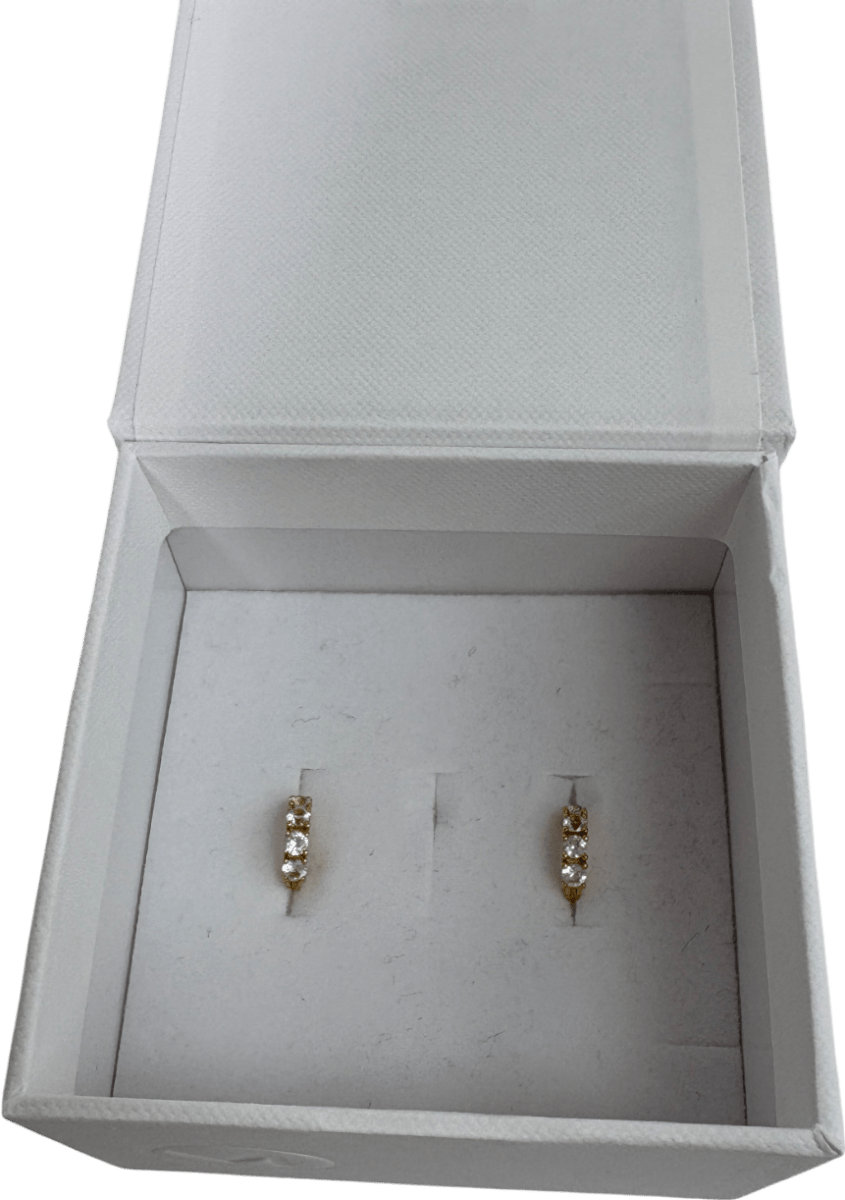 Mejuri 18k gold vermeil Lab Grown Sapphire Huggies - Reliked