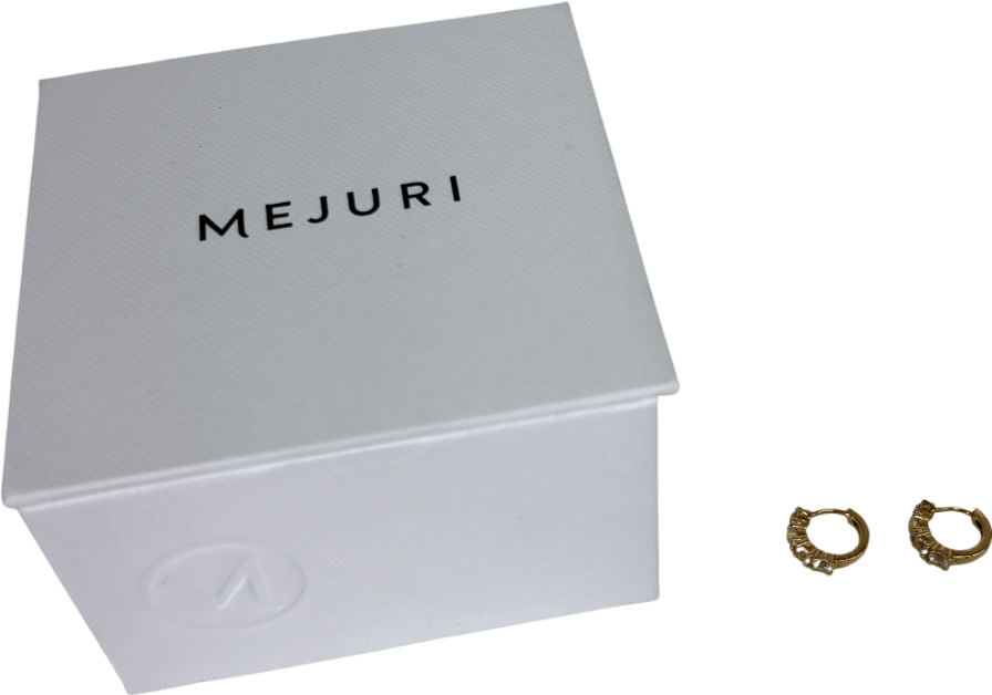 Mejuri 18k gold vermeil Lab Grown Sapphire Huggies - Reliked