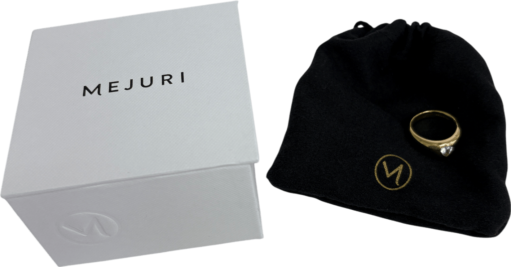 mejuri 18k gold vermeil Organic Dome Crown Nesting Ring Size J - Reliked