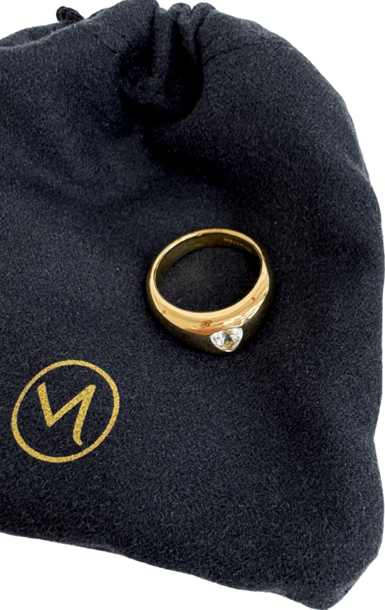 mejuri 18k gold vermeil Organic Dome Crown Nesting Ring Size J - Reliked