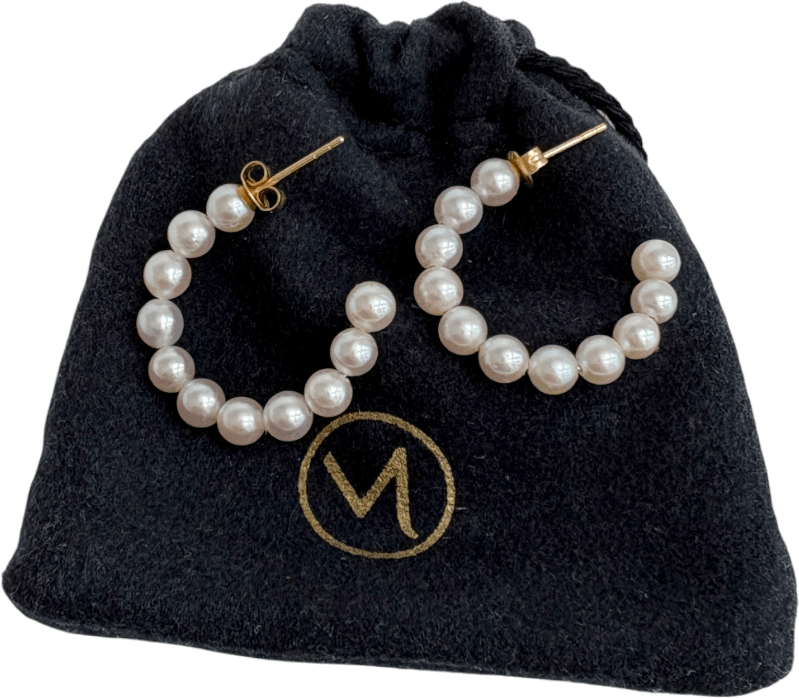 Mejuri 18k Gold Vermeil Pearl Earrings - Reliked