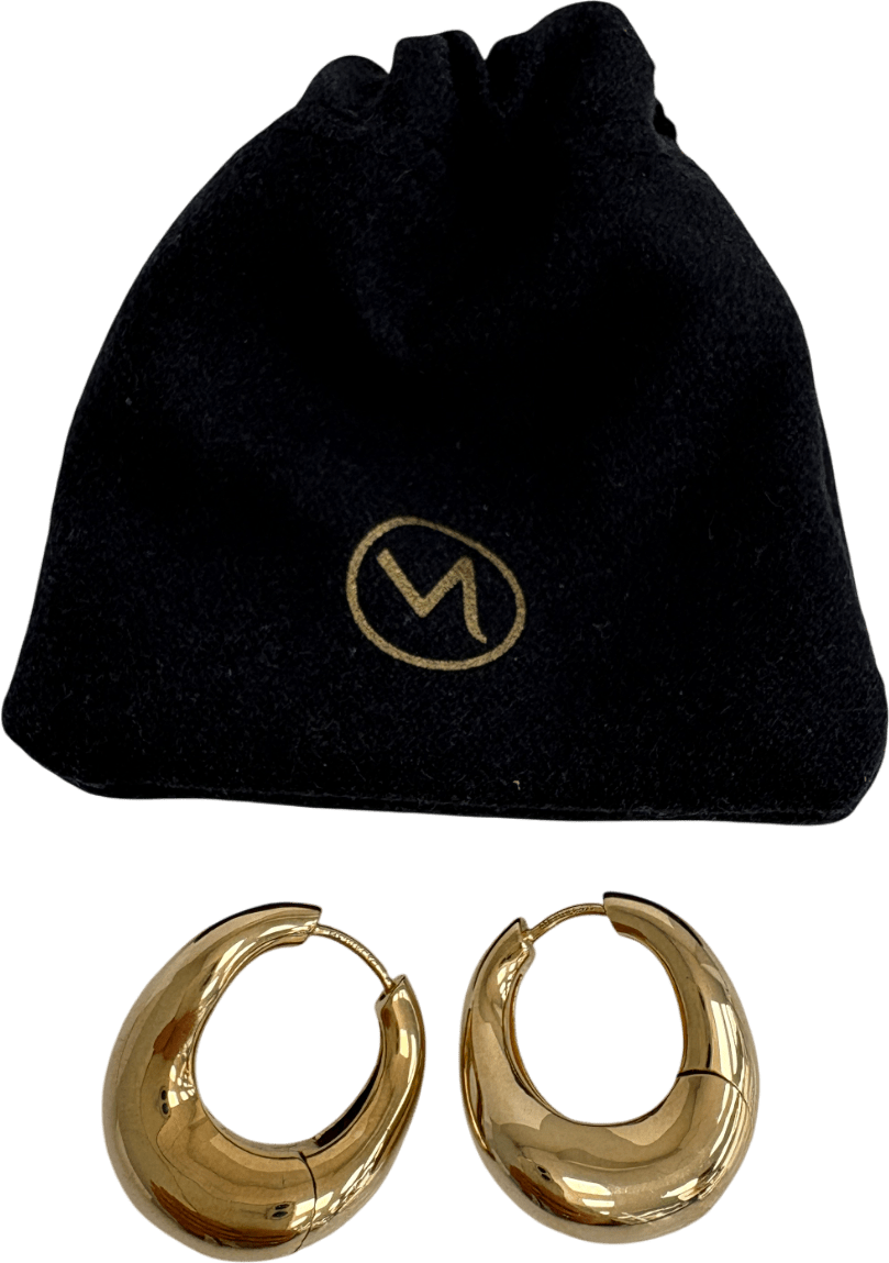 Mejuri Dôme 18k Gold Vermeil Figure Hoops - Reliked
